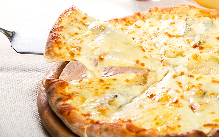 Pizza with Liquid Cheese